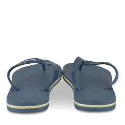 Tongs Plage BLEU Homme Motif Uni A Enfiler
