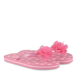 Tongs Plage FUSCHIA Fille Motif Fleuri A Enfiler
