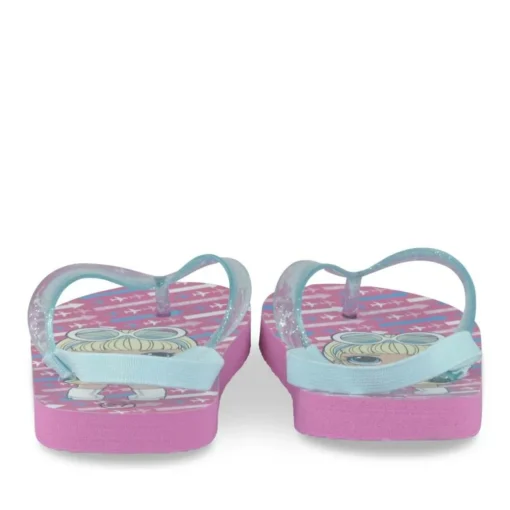 Tongs Plage FUSCHIA Fille Motif Uni Elastique