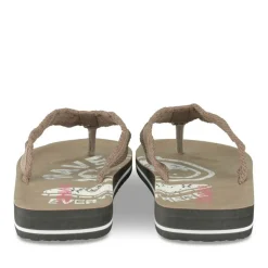 Tongs Plage MARRON Homme Motif Uni A Enfiler