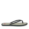 Tongs Plage NOIR Femme Motif Uni A Enfiler
