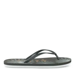 Tongs Plage NOIR Femme Motif Uni A Enfiler