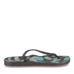 Tongs Plage NOIR Femme Motif Uni A Enfiler