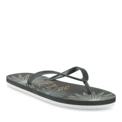 Tongs Plage NOIR Femme Motif Uni A Enfiler