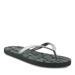 Tongs Plage NOIR Femme Motif Uni A Enfiler