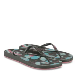 Tongs Plage NOIR Femme Motif Uni A Enfiler