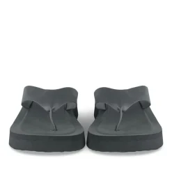 Tongs Plage NOIR Femme Motif Uni A Enfiler