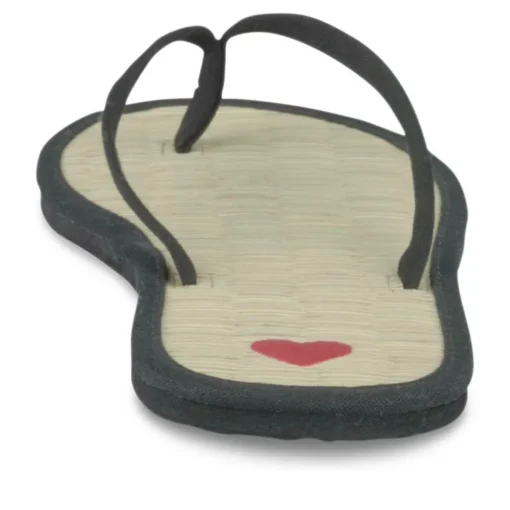 Tongs Plage NOIR Femme Motif Uni A Enfiler