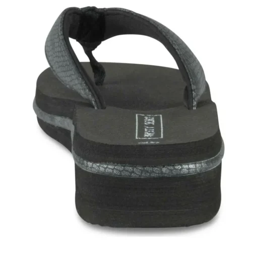 Tongs Plage NOIR Femme Motif Uni A Enfiler