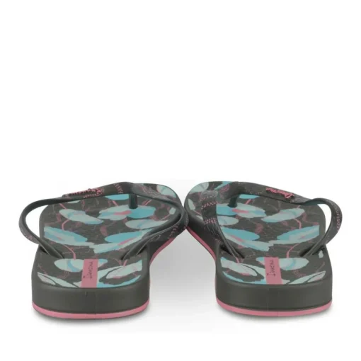 Tongs Plage NOIR Femme Motif Uni A Enfiler