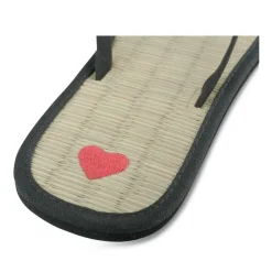 Tongs Plage NOIR Femme Motif Uni A Enfiler