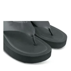 Tongs Plage NOIR Femme Motif Uni A Enfiler