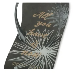 Tongs Plage NOIR Femme Motif Uni A Enfiler