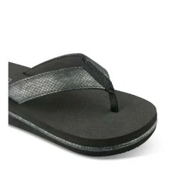 Tongs Plage NOIR Femme Motif Uni A Enfiler