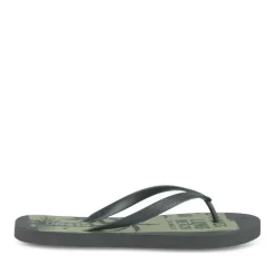 Tongs Plage NOIR Homme Motif Tropical A Enfiler