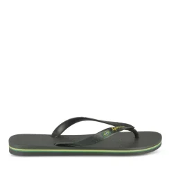 Tongs Plage NOIR Homme Motif Uni A Enfiler