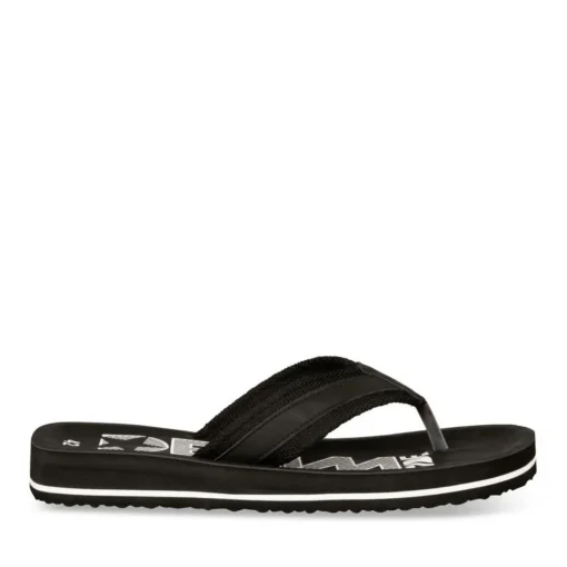 Tongs Plage NOIR Homme Motif Uni