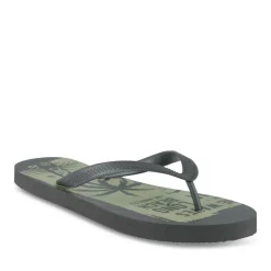 Tongs Plage NOIR Homme Motif Tropical A Enfiler