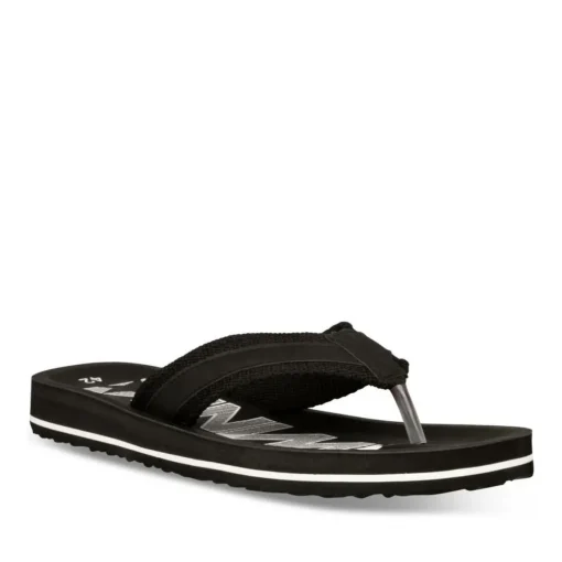 Tongs Plage NOIR Homme Motif Uni
