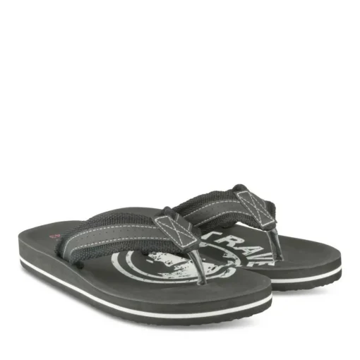 Tongs Plage NOIR Homme Motif Uni A Enfiler