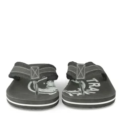 Tongs Plage NOIR Homme Motif Uni A Enfiler