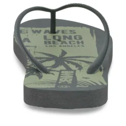 Tongs Plage NOIR Homme Motif Tropical A Enfiler