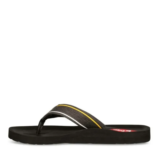 Tongs Plage NOIR Homme Motif Uni