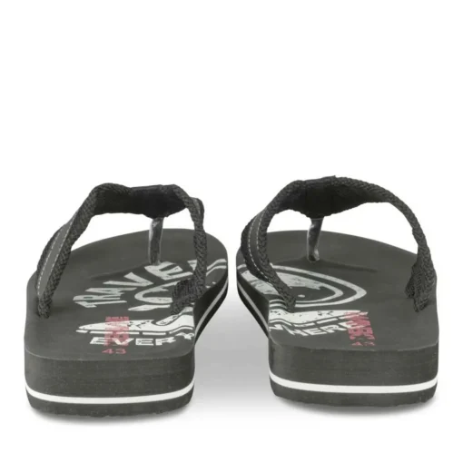 Tongs Plage NOIR Homme Motif Uni A Enfiler