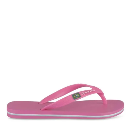 Tongs Plage ROSE Femme Motif Uni A Enfiler