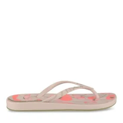 Tongs Plage ROSE Femme Motif Uni A Enfiler