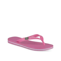Tongs Plage ROSE Femme Motif Uni A Enfiler