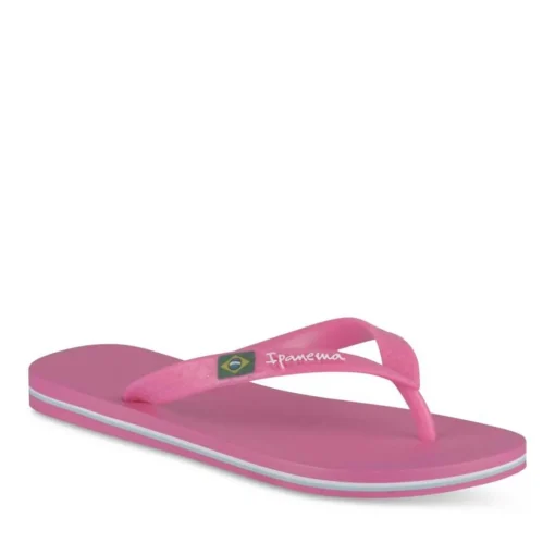 Tongs Plage ROSE Femme Motif Uni A Enfiler