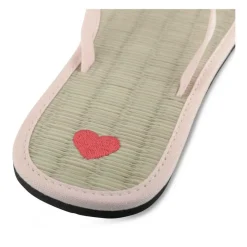Tongs Plage ROSE Femme Motif Uni A Enfiler