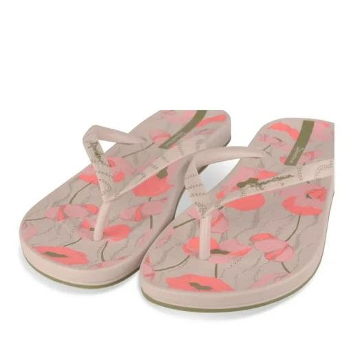 Tongs Plage ROSE Femme Motif Uni A Enfiler