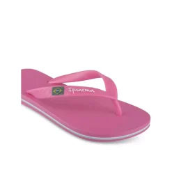 Tongs Plage ROSE Femme Motif Uni A Enfiler