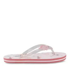 Tongs Plage ROSE Fille Motif Dinosaure A Enfiler