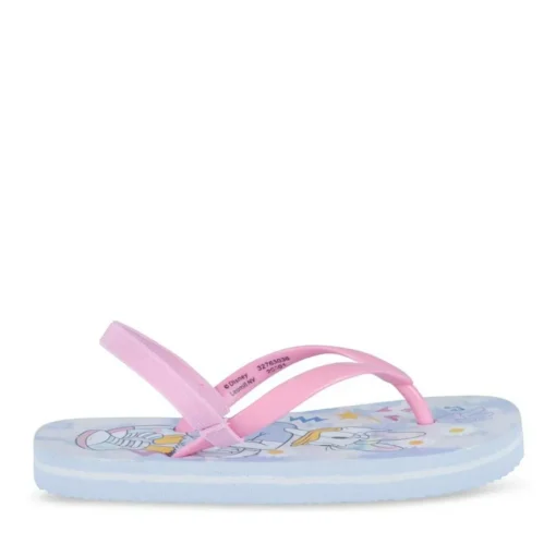 Tongs Plage ROSE Fille Motif Uni Elastique
