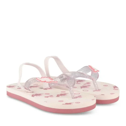 Tongs Plage ROSE Fille Motif Dinosaure Elastique