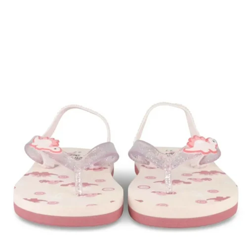 Tongs Plage ROSE Fille Motif Dinosaure Elastique