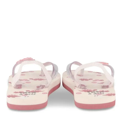 Tongs Plage ROSE Fille Motif Dinosaure Elastique