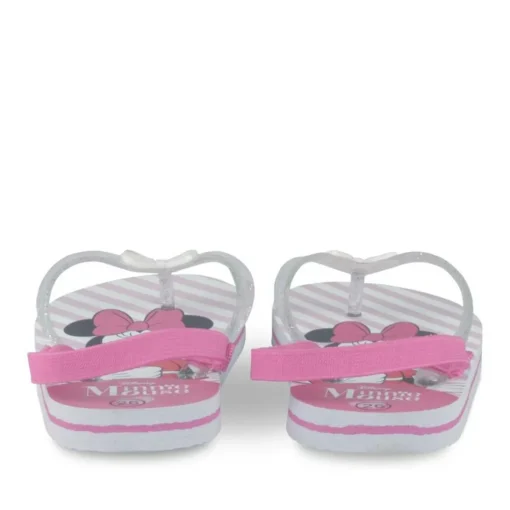 Tongs Plage ROSE Fille Motif Uni Elastique