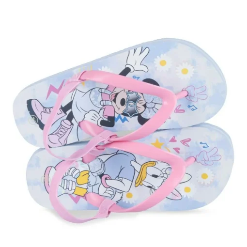 Tongs Plage ROSE Fille Motif Uni Elastique