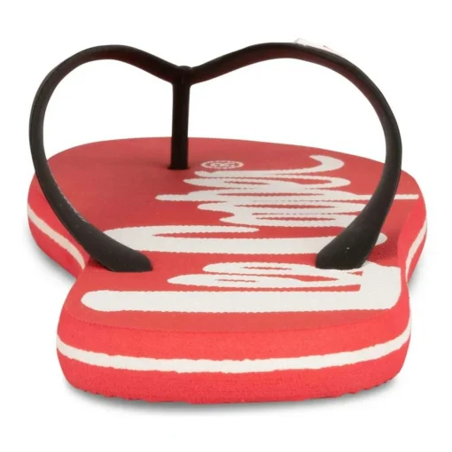 Tongs Plage ROUGE Homme Motif Uni