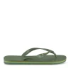 Tongs Plage VERT Homme Motif Uni A Enfiler