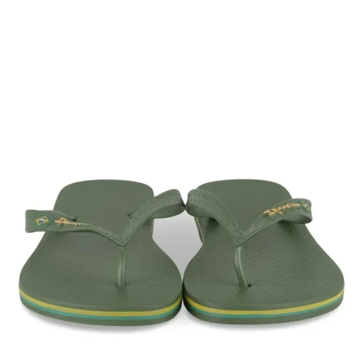 Tongs Plage VERT Homme Motif Uni A Enfiler