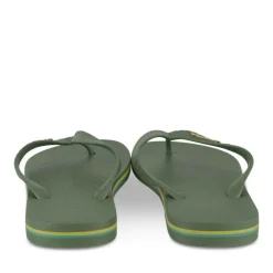 Tongs Plage VERT Homme Motif Uni A Enfiler