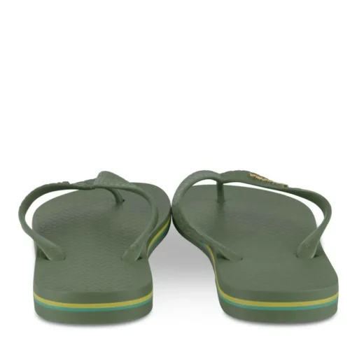 Tongs Plage VERT Homme Motif Uni A Enfiler