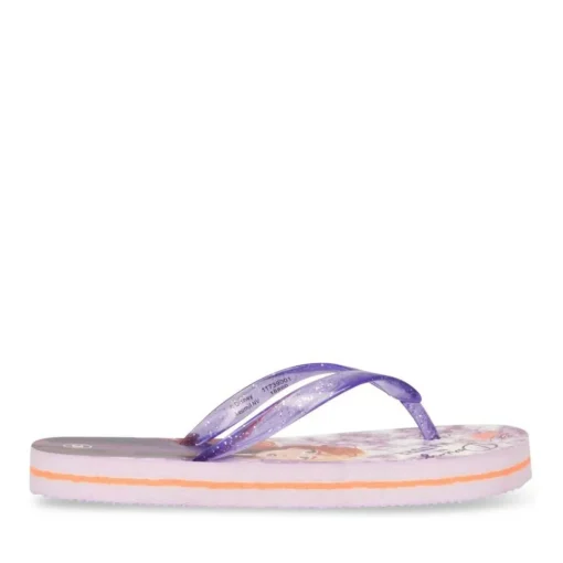 Tongs Plage VIOLET Fille Motif Uni