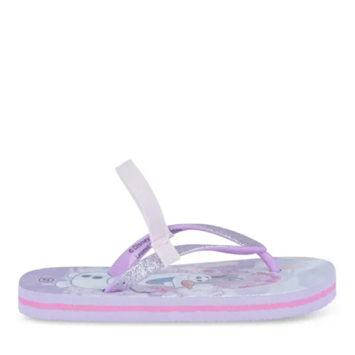 Tongs Plage VIOLET Fille Motif Uni Elastique