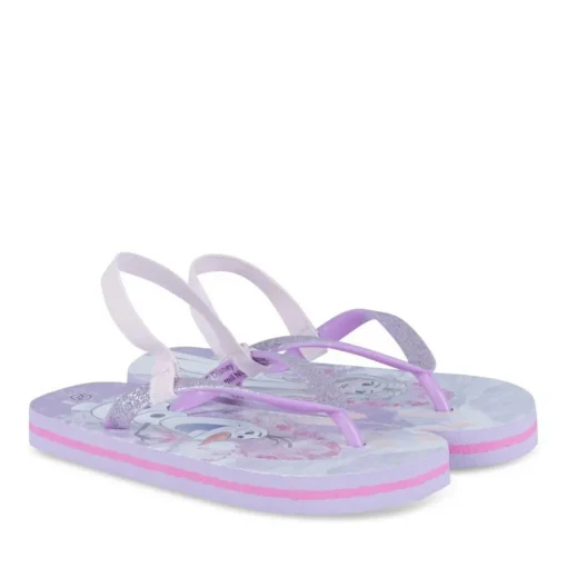 Tongs Plage VIOLET Fille Motif Uni Elastique